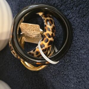 Haute Hippie Gold and Brown Patterned Vase